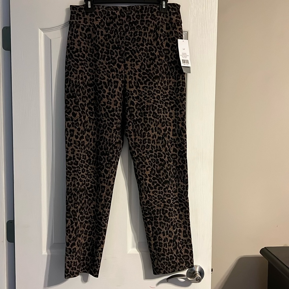 New Directions Leopard Leggings 14P NWT